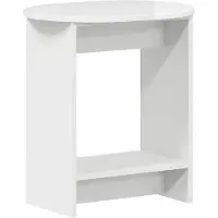 vidaXL Bijzettafel Hoogglans Wit 50 x 39,5 x 55 cm Bewerkt hout