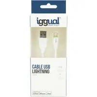 Iggual Lichtkabel IGG316955, 1 meter, wit
