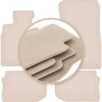 Super Merchant beige matten voor: BMW 5 F10 sedan (klittenband) 2010-2013