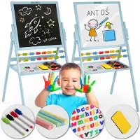 Ricokids magnetisch draaitafelkrijtbord - blauw