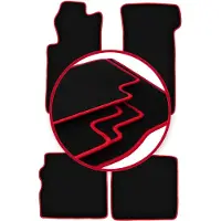 Super Merchant -RED automatten voor: Mercedes SL R107 lange voorstoelen (1971-1989)