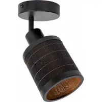 Lucide TAGALOG - Plafondspot (Plafondlamp) - Ø 10 cm - 1xE27 - Zwart - Japandi