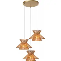 Lucide Hanglamp Tasman Naturel 3xe27