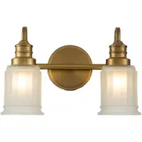 QUOIZEL Wandlamp Swell Bathroom, messing / goud, Badkamer, metaal, Wandlamp