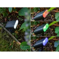 Lutec LED Smart Solar Strahler Erdspieß Ginbo Schwarz IP44 7W 500lm RGBTW 2700K-6500K Dimmbar App Google Alexa Bluetooth Sensor