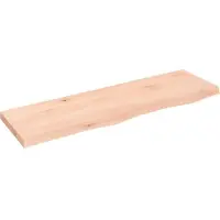 vidaXL Wastafelblad 100x30x(2-4) cm onbehandeld massief hout