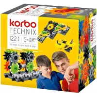 Korbo Techniek Tandwielen - Constructie speelgoed met 122 onderdelen