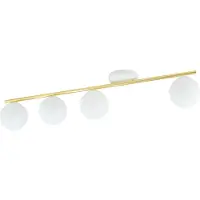 Emibig Plafondlamp 4xE14 10W MONZA 4, met 4 witte lampenkappen, model 1253/4