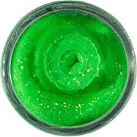 Berkley PowerBait Natural Glitter Trout Dough | 50g Garlic Spring Green Glitter