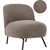 Beliani KUMLA - Fauteuil - Taupe - Bouclé