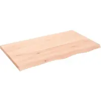 vidaXL Wastafelblad 100x60x(2-4) cm onbehandeld massief hout