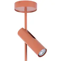 Sigma Plafondspot Leda 1, baksteenrood, 1-lamp, hoogte 34 cm dimbaar, rood, Woon-/ Eetkamer, metaal, Modern, buitenspot
