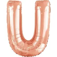 Amscan Folieballon Letter U 114 X 90 Cm Roségoud