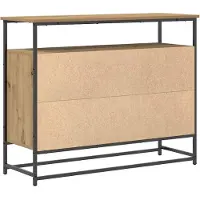 vidaXL Dressoir Artisan Eiken 100 x 35 x 80 cm Bewerkt hout
