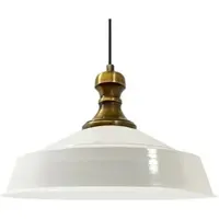 Bamyum Hangende Metalen Lamp Ø41 cm, E27, Vintage Lamp, Wit Binnenkant
