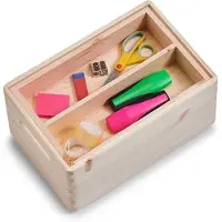 Zeller Houten opbergkist 30 x 20 x 15 cm | uitneembare indeling