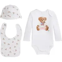 Ralph Lauren Geschenkbox - Babylätzchen/Mütze/Body l/ä - We - - 74 - Body L/Ä