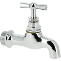 Bonfix Tapkraan verchroomd met gladde uitloop 1/2" bu.dr.