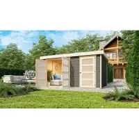 Karibu | Tuinhuis Mühlentrup 2 | Terragrijs