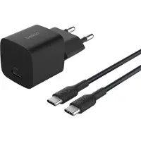 Belkin USB C Wandlader 25 W met USB C naar USB C kabel 1 m - Zwart