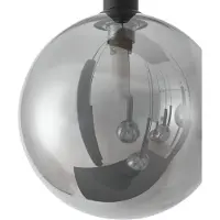 LUCANDE Glazen hanglamp Lumavia, dimbaar, zwart, Woon-/ Eetkamer, Glas, Modern, hanglamp