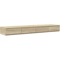 vidaXL Bedlades Sonoma Eik 140 x 36,5 x 16,5 cm Bewerkt hout