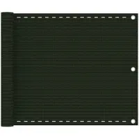 vidaXL Balkonscherm 75x500 cm HDPE donkergroen