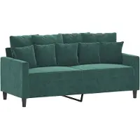 vidaXL Tweezitsbank 140 cm fluweel donkergroen