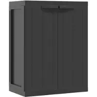 vidaXL Tuinkast 65x37x85 cm polypropeen zwart