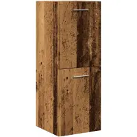 vidaXL Badkamerwandkast 30x30x80 cm bewerkt hout oud houtkleurig