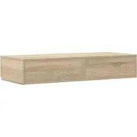 vidaXL Bedlades met lade Sonoma Eik 90 x 36,5 x 16,5 cm Bewerkt hout