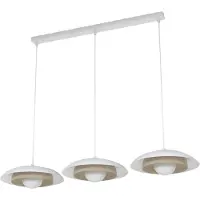 Emibig Hanglamp SKIN, wit-beige, 3xG9x15W, metaal, afmetingen: 120x95x30cm, IP20,