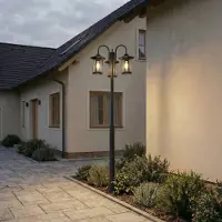 LINDBY Buitenverlichting , Zayn, dimbare, Zwart, Aluminium, Antiek