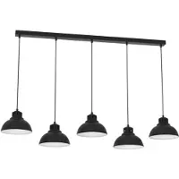Luminex Zwarte hanglamp met vijf lichtpunten, model SVEN 9096