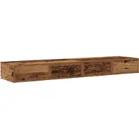 vidaXL - Bedlades - met - lade - Oudhout - 150 - x - 36,5 - x - 16,5 - cm - Bewerkt - hout