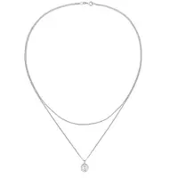 Elli - Elli Halsketting Dames Solitaire Hanger Laag met Zirkonia Kristal in 925 Sterling Zilver Kettingen