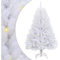vidaXL Kunstkerstboom 150 LED's PVC en Staal Wit