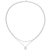 Elli - Halsketting - Dames Laagje hart hanger Figaro in 925 Sterling Zilver - Dames