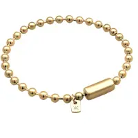 KUZZOI - Armband - Armband Heren Basic Kogelketting 925 Sterling Zilver 21 cm - Dames