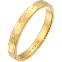 Elli - Elli Ringen Dames Basic Pinky Belofte Gehamerd in 925 Sterling Zilver