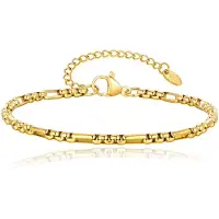 LGT JWLS Stalen Schakelarmband Minimalistisch Dames Goudkleurig