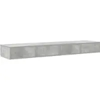 vidaXL Bedlades Beton Grijs 160 x 36,5 x 16,5 cm Bewerkt hout