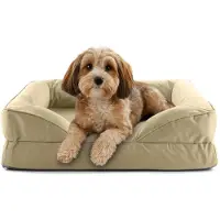 Lumaland orthopedisch hondenbed voor binnen en buiten | ergonomische hondensofa 70x60 cm – ideaal voor kleine honden | antislipbodem | vulling en hoes wasbaar | waterdichte hondenmand