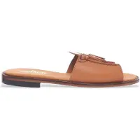 Sebago Dames Leren sandalen Will Slide Pop bruin (39), Leer, Plat, Geen, Casual 72127QW