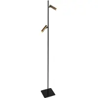 Steinhauer Vloerlamp Lumo 4608BR – moderne tweelichts leeslamp met bronzen accenten