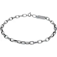 KUZZOI - KUZZOI Armbanden Heren Armband Ovaal Massief Basic van 925 Sterling Zilver Herensieraden