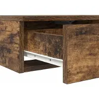 vidaXL Bedlades Rook Eiken 120 x 36,5 x 16,5 cm Bewerkt hout