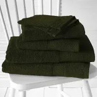 De Witte Lietaer Promopack Smokey Khaki - 2 washandjes + 2 handdoeken + 2 badhanddoeken - Groen - Katoen