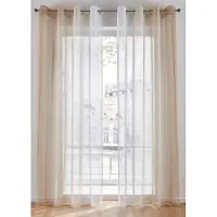 Bonprix Gordijn van lichte voile, ook verkrijgbaar in extra lang (2 stuks) maat h/b: 145/144 cm