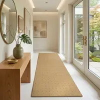 Floordirekt Tapijt Op Maat - Rapido - Woonkamertapijt & Loper voor Woonkamer & Hal - Beige - 50 x 500 cm - Minimalistisch Design - Veel Maten Beschikbaar - in Beige & Violet - Gestippeld